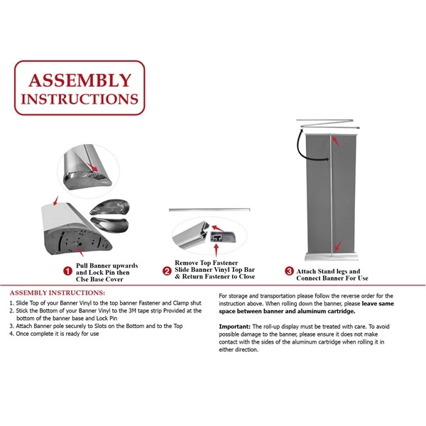 Deluxe Wide Base Pull Up Banner with Stand and Bag - Deluxe Wide Base Pull Up Banner with Stand and Bag - Image 1 of 2