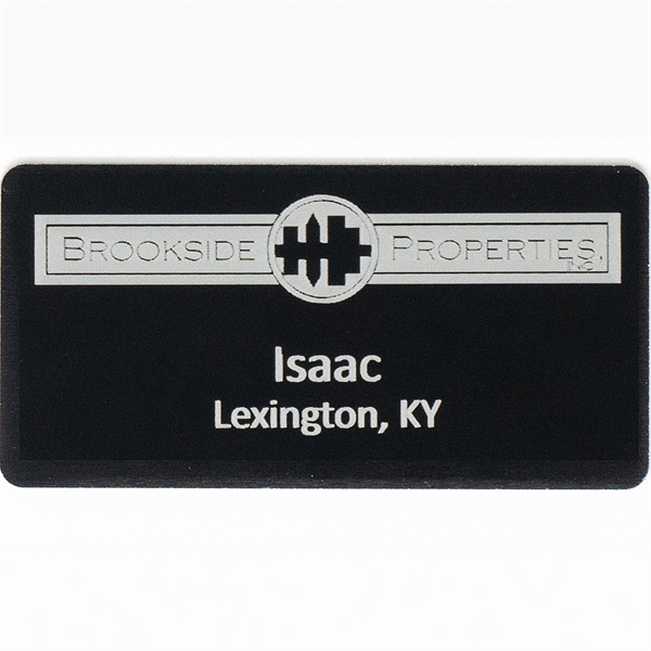 Custom Silver City Metal Name Badge
