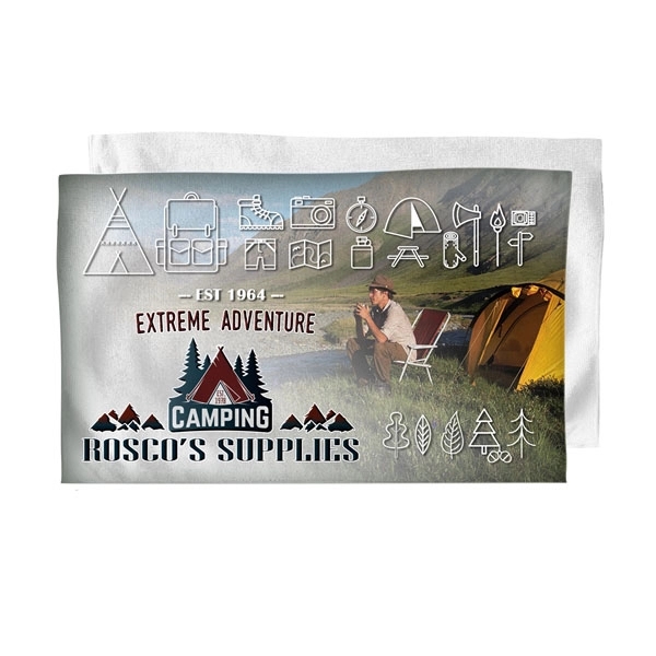 Microfiber Terry Branding Towel, 15x25, Sublimated