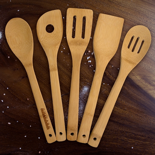 5-Piece Bamboo Cooking Utensil Set - 5-Piece Bamboo Cooking Utensil Set - Image 3 of 3