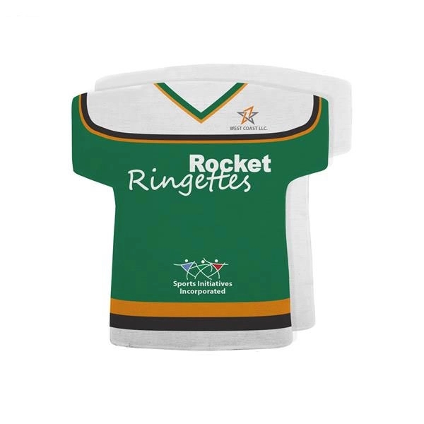 Ringette Jersey Shape Rally Towel, 17x18, Sublimated