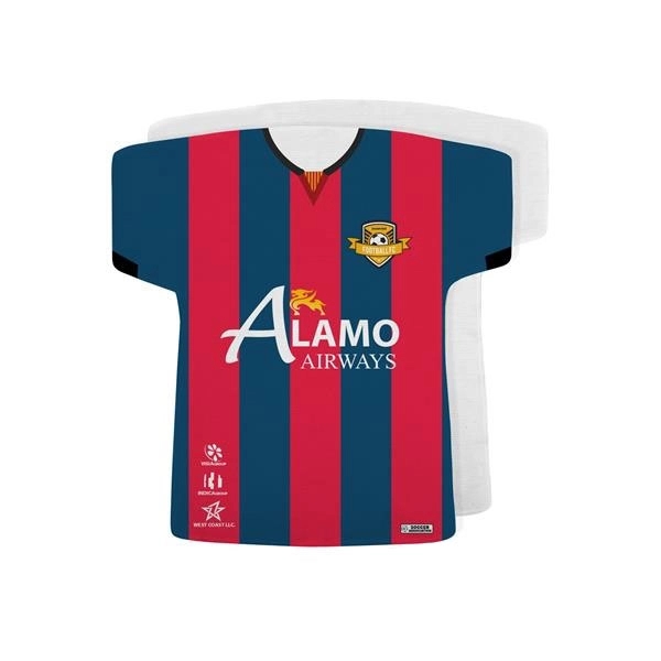 Soccer Jersey Shape Rally Towel 17x18, Sublimated
