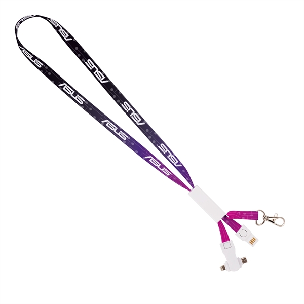 Custom Import 3-in-1 Charging Lanyard