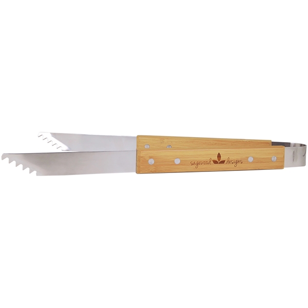 14" Bamboo Barbeque Tongs - 14" Bamboo Barbeque Tongs - Image 0 of 1