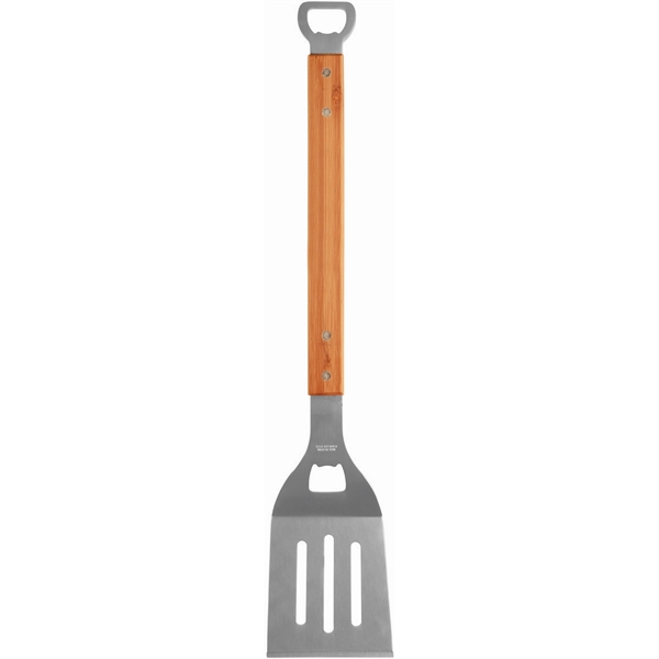 19 1/4" Bamboo Barbeque Spatula with Bottle Opener - 19 1/4" Bamboo Barbeque Spatula with Bottle Opener - Image 1 of 1