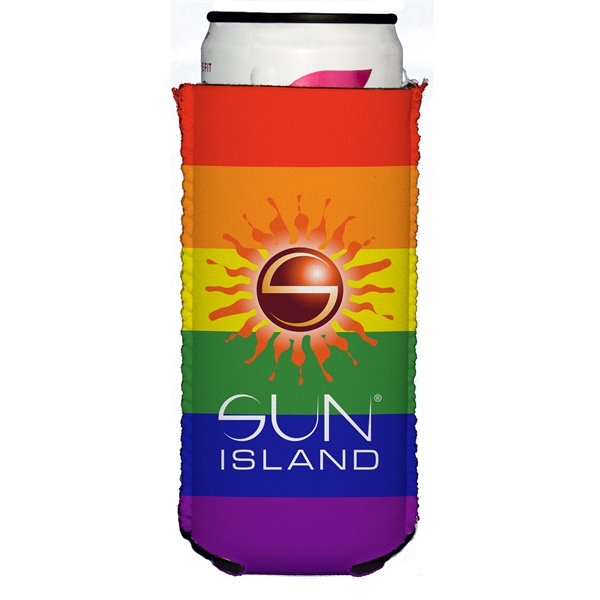 Slim Full Color Neoprene Can Holder - Slim Full Color Neoprene Can Holder - Image 1 of 2
