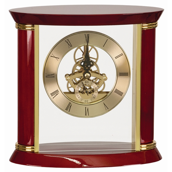 7 3/4" Piano Finish Clock - 7 3/4" Piano Finish Clock - Image 1 of 3