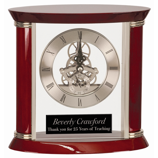 7 3/4" Piano Finish Clock - 7 3/4" Piano Finish Clock - Image 3 of 3