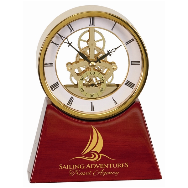 7 1/4" Executive Piano Finish Clock - 7 1/4" Executive Piano Finish Clock - Image 0 of 3