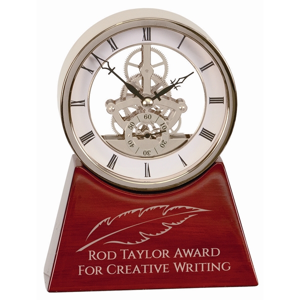 7 1/4" Executive Piano Finish Clock - 7 1/4" Executive Piano Finish Clock - Image 3 of 3