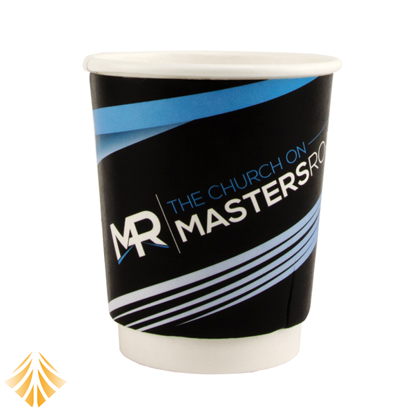 8 oz. Double Wall Insulated White Paper Hot Cup - 8 oz. Double Wall Insulated White Paper Hot Cup - Image 0 of 6