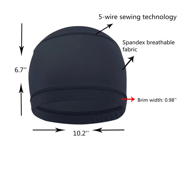 Unisex Sweat Wicking Helmet Liner Breathable Skull Cap - Unisex Sweat Wicking Helmet Liner Breathable Skull Cap - Image 3 of 3