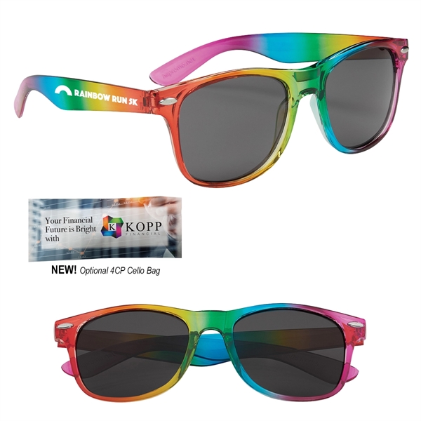 Stylish Sunglasses with Rainbow Frame - Stylish Sunglasses with Rainbow Frame - Image 0 of 11