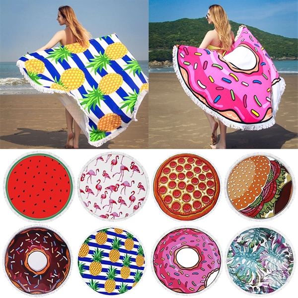 Round Fringe Microfiber Beach - Round Fringe Microfiber Beach - Image 0 of 1