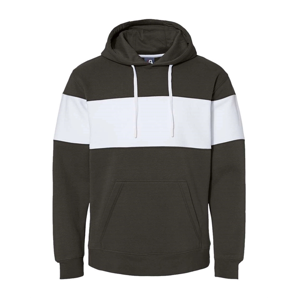 J. America Varsity Fleece Colorblocked Hooded Sweatshirt - J. America Varsity Fleece Colorblocked Hooded Sweatshirt - Image 1 of 18
