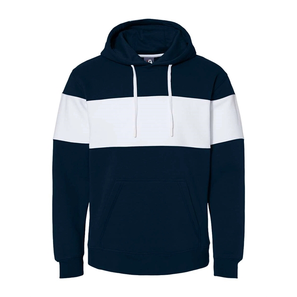J. America Varsity Fleece Colorblocked Hooded Sweatshirt - J. America Varsity Fleece Colorblocked Hooded Sweatshirt - Image 3 of 18