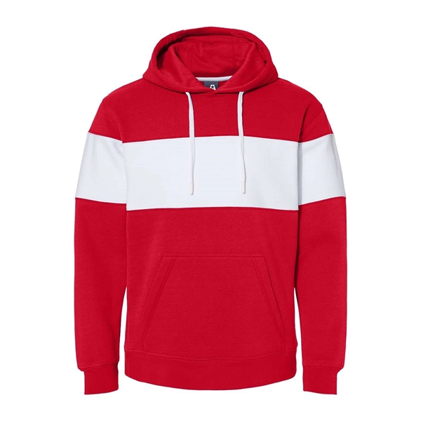 J. America Varsity Fleece Colorblocked Hooded Sweatshirt - J. America Varsity Fleece Colorblocked Hooded Sweatshirt - Image 7 of 18
