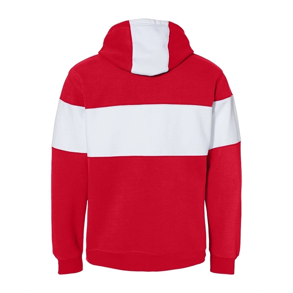 J. America Varsity Fleece Colorblocked Hooded Sweatshirt - J. America Varsity Fleece Colorblocked Hooded Sweatshirt - Image 8 of 18