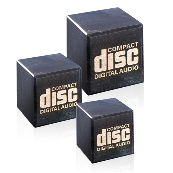 Marble Cube Award - Black - Marble Cube Award - Black - Image 0 of 2