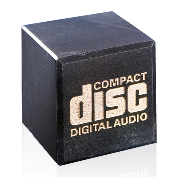 Marble Cube Award - Black - Marble Cube Award - Black - Image 2 of 2