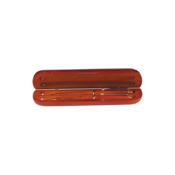 2" x 6.75" - Rosewood Wood 2-Pen Case - 2" x 6.75" - Rosewood Wood 2-Pen Case - Image 0 of 0