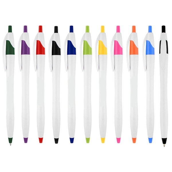 Dart White Barrel Clicker Pen - Dart White Barrel Clicker Pen - Image 3 of 5