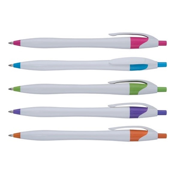 Dart White Barrel Clicker Pen - Dart White Barrel Clicker Pen - Image 5 of 5
