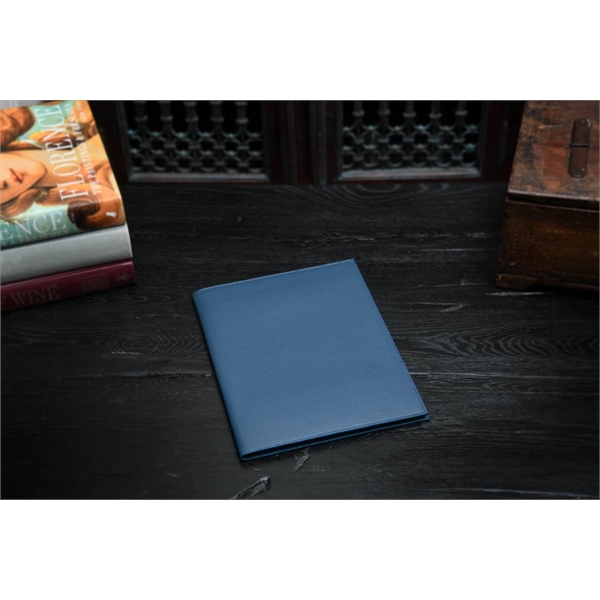 Large Pebble Calf Leather Executive Padfolio - Ocean Blue - Large Pebble Calf Leather Executive Padfolio - Ocean Blue - Image 0 of 5