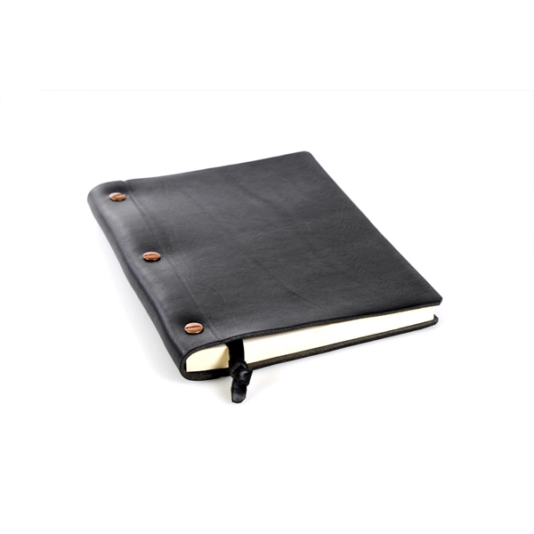 3-Screw Italian Vachetta Leather Journal - Onyx Black - 3-Screw Italian Vachetta Leather Journal - Onyx Black - Image 3 of 8