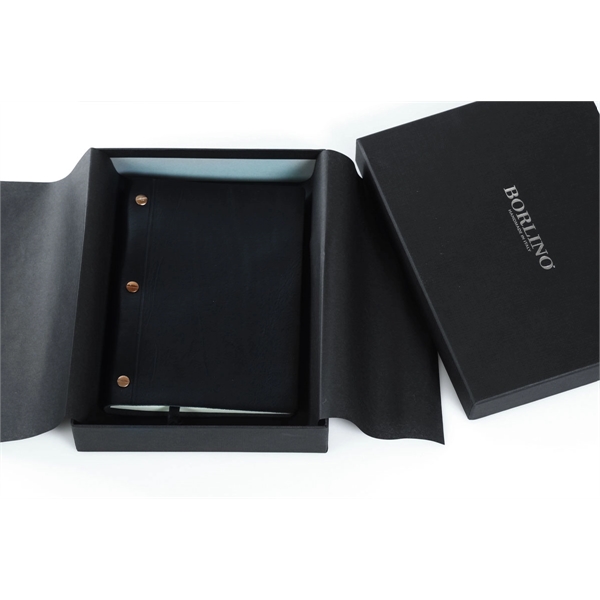 3-Screw Italian Vachetta Leather Journal - Onyx Black - 3-Screw Italian Vachetta Leather Journal - Onyx Black - Image 6 of 8