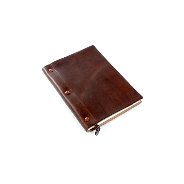 3-Screw Italian Vachetta Leather Journal - Walnut Brown - 3-Screw Italian Vachetta Leather Journal - Walnut Brown - Image 1 of 10