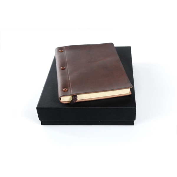 3-Screw Italian Vachetta Leather Journal - Walnut Brown - 3-Screw Italian Vachetta Leather Journal - Walnut Brown - Image 5 of 10