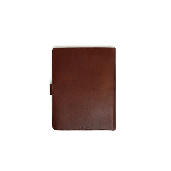 Magnetic Closure Italian Leather Large Padfolio - Walnut - Magnetic Closure Italian Leather Large Padfolio - Walnut - Image 5 of 5