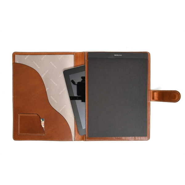 Magnetic Closure Italian Leather Large Padfolio - Terra - Magnetic Closure Italian Leather Large Padfolio - Terra - Image 2 of 4