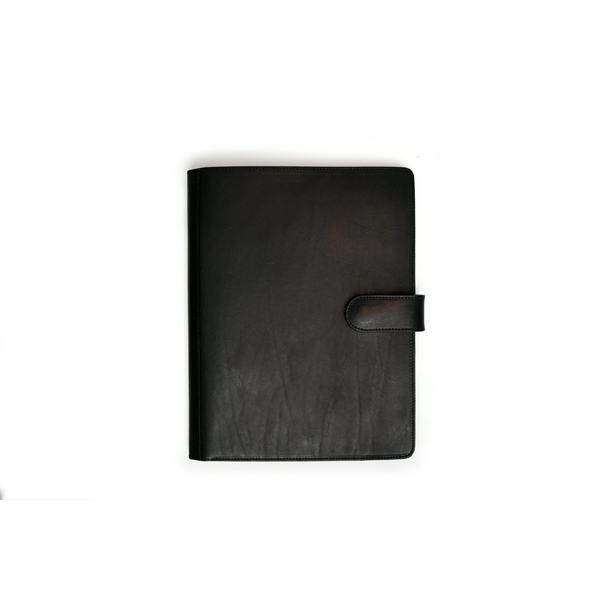 Magnetic Closure Italian Leather Large Padfolio - Onyx Black - Magnetic Closure Italian Leather Large Padfolio - Onyx Black - Image 1 of 3
