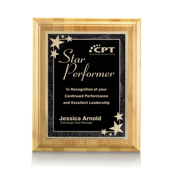Bamboo/Starburst Plaque - Black - Bamboo/Starburst Plaque - Black - Image 1 of 3