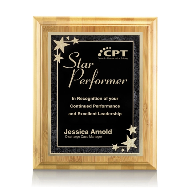 Bamboo/Starburst Plaque - Black - Bamboo/Starburst Plaque - Black - Image 2 of 3