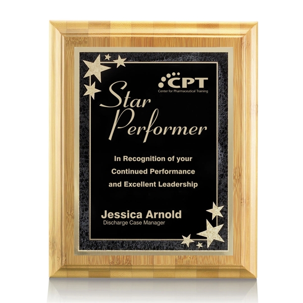 Bamboo/Starburst Plaque - Black - Bamboo/Starburst Plaque - Black - Image 3 of 3