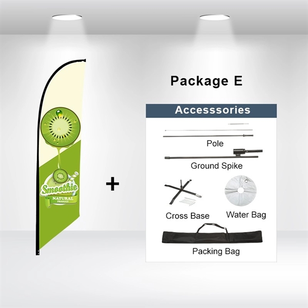 11ft Custom FEATHER FLAG Double Sided -Angled- PACKAGE "E" - 11ft Custom FEATHER FLAG Double Sided -Angled- PACKAGE "E" - Image 3 of 3