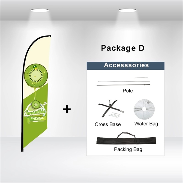 16ft Custom FEATHER FLAG Double Sided -Angled- PACKAGE "D" - 16ft Custom FEATHER FLAG Double Sided -Angled- PACKAGE "D" - Image 1 of 3