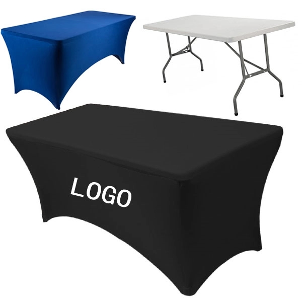 6ft Rectangular Stretch Spandex Tablecloth - 6ft Rectangular Stretch Spandex Tablecloth - Image 0 of 9