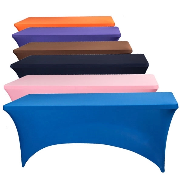 6ft Rectangular Stretch Spandex Tablecloth - 6ft Rectangular Stretch Spandex Tablecloth - Image 1 of 9