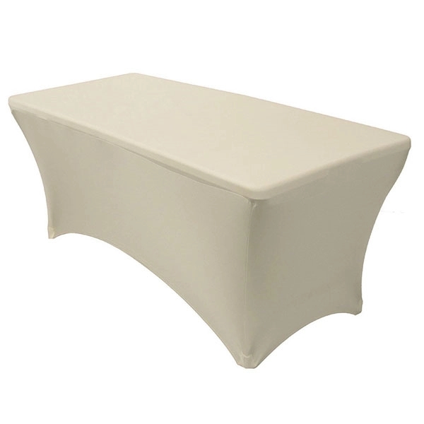 6ft Rectangular Stretch Spandex Tablecloth - 6ft Rectangular Stretch Spandex Tablecloth - Image 7 of 9