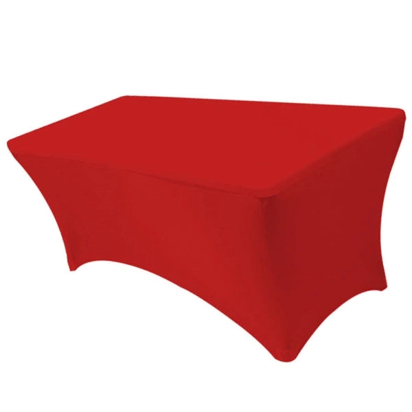 6ft Rectangular Stretch Spandex Tablecloth - 6ft Rectangular Stretch Spandex Tablecloth - Image 8 of 9