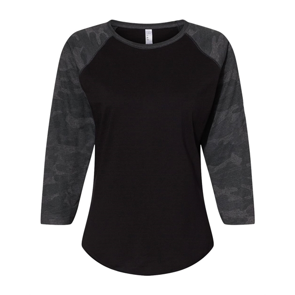 LAT Women's Baseball Fine Jersey Three-Quarter Sleeve Tee - LAT Women's Baseball Fine Jersey Three-Quarter Sleeve Tee - Image 43 of 47
