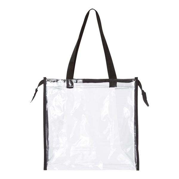 OAD OAD Clear Zippered Tote with Full Gusset - OAD OAD Clear Zippered Tote with Full Gusset - Image 2 of 5