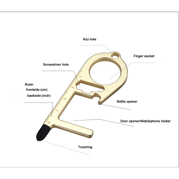 No Touch Door Opener Tool With Key Ring - No Touch Door Opener Tool With Key Ring - Image 1 of 2