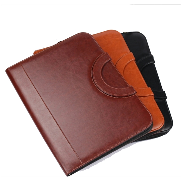Leather Padfolio With Handle - Leather Padfolio With Handle - Image 1 of 4
