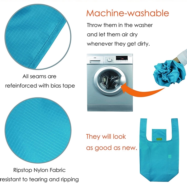 Reusable Foldable Shopping Bags - Reusable Foldable Shopping Bags - Image 4 of 6