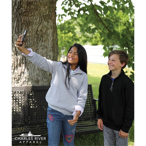 Youth Crosswind Quarter Zip Sweatshirt - Youth Crosswind Quarter Zip Sweatshirt - Image 9 of 12